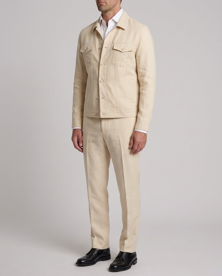 Renshaw Linen Trucker Jacket — photo 3