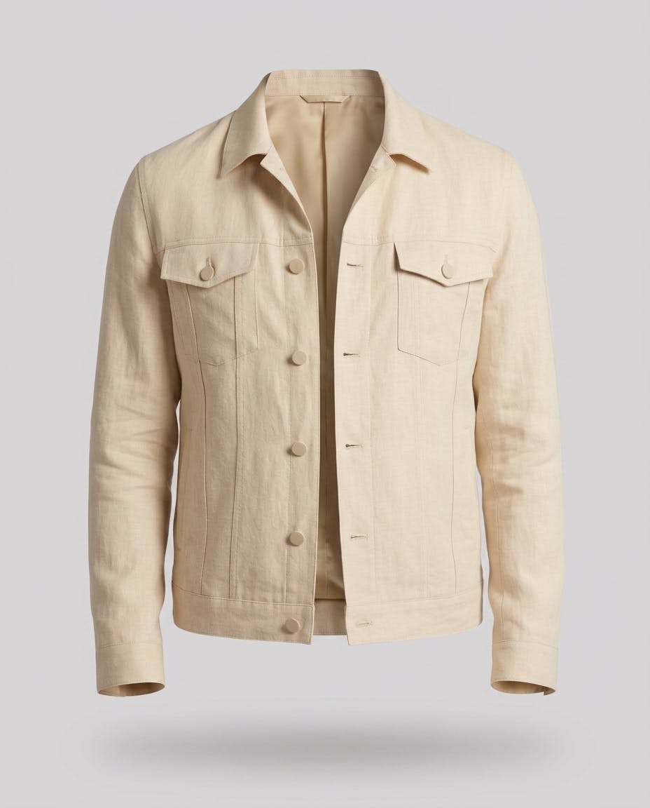 Renshaw Linen Trucker Jacket — photo 4