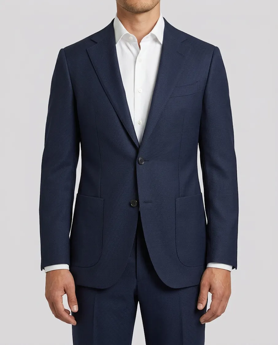 Rigby Navy Birdseye Jacket
