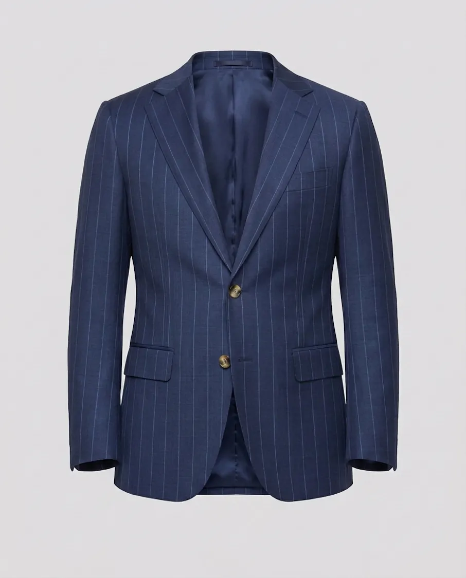 Rigside Blue Chalkstripe Wool Suit