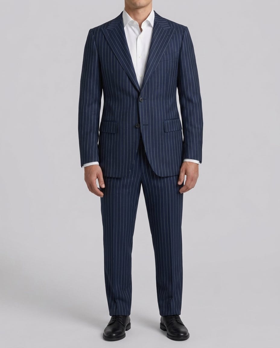 Rivington Navy Pinstripe Wool Jacket — photo 2