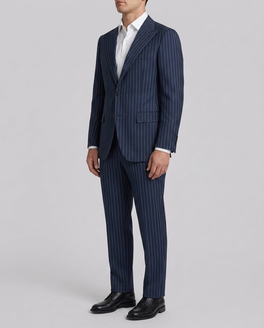 Rivington Navy Pinstripe Wool Jacket — photo 3