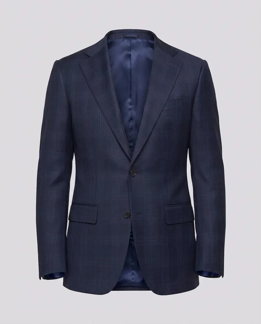 Schuman Navy Glen Plaid Jacket