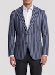 The Steen Grey Stripe Linen Blazer — photo 1