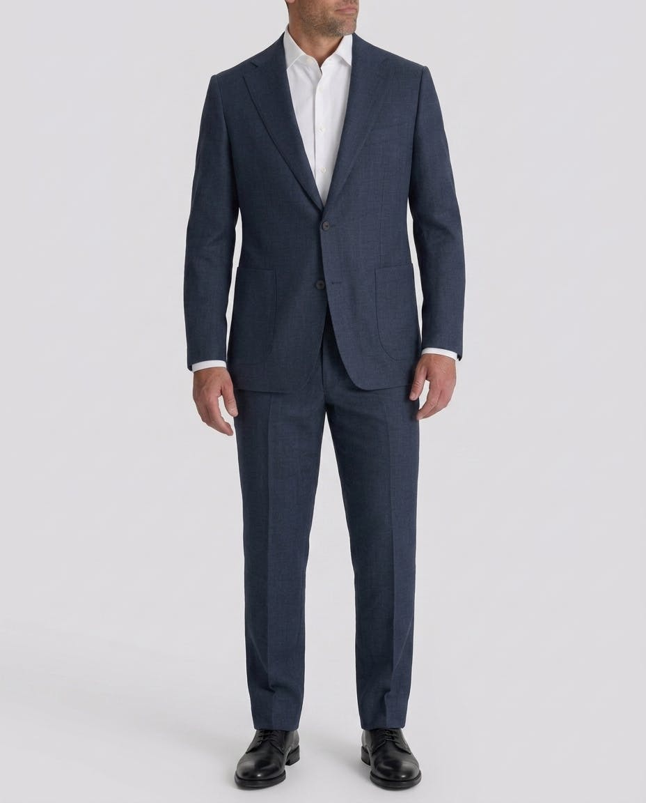 InStitchu Baker Navy Premium Linen Suit — photo 2