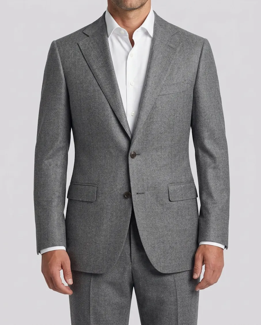 The Bergamo VBC Grey Flannel Wool Suit