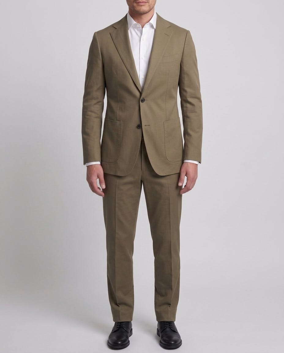 The Cannes Khaki Cotton Suit — photo 2