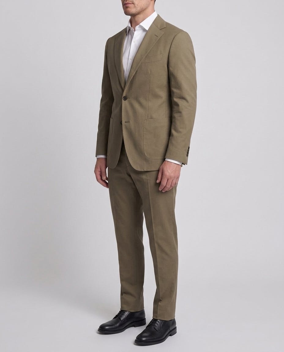 The Cannes Khaki Cotton Suit — photo 3