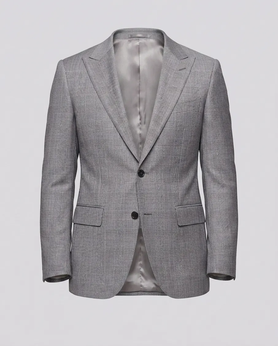 The Cantebury Grey and Red Glenplaid Suit