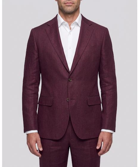 InStitchu Charing Maroon Premium Linen Jacket — photo 1