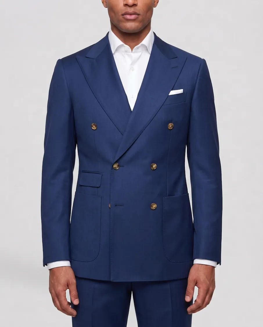 The De Rossi Navy Blue Wool Suit