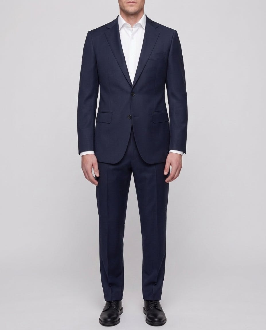 The Fleetwood Charcoal Navy Textured Business Suit — photo 2