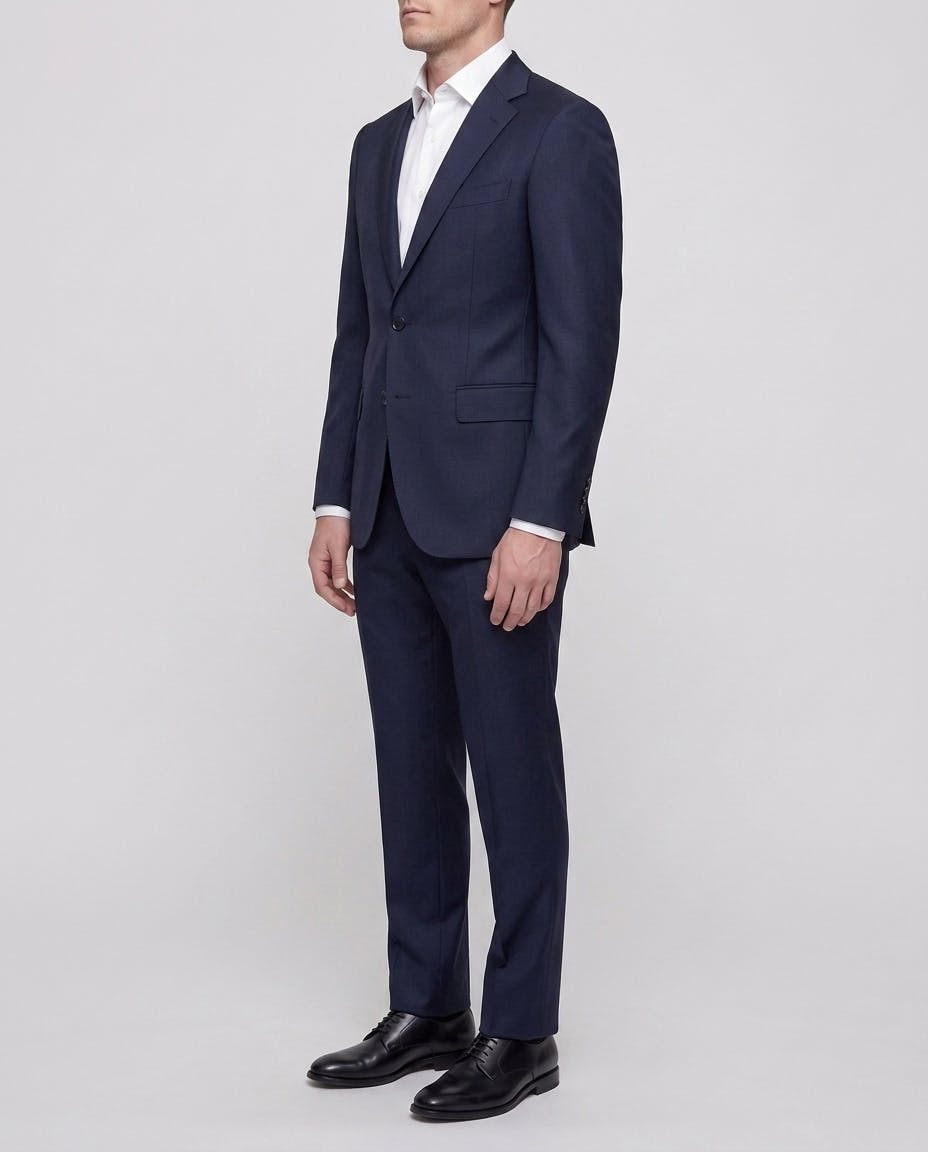 The Fleetwood Charcoal Navy Textured Business Suit — photo 3