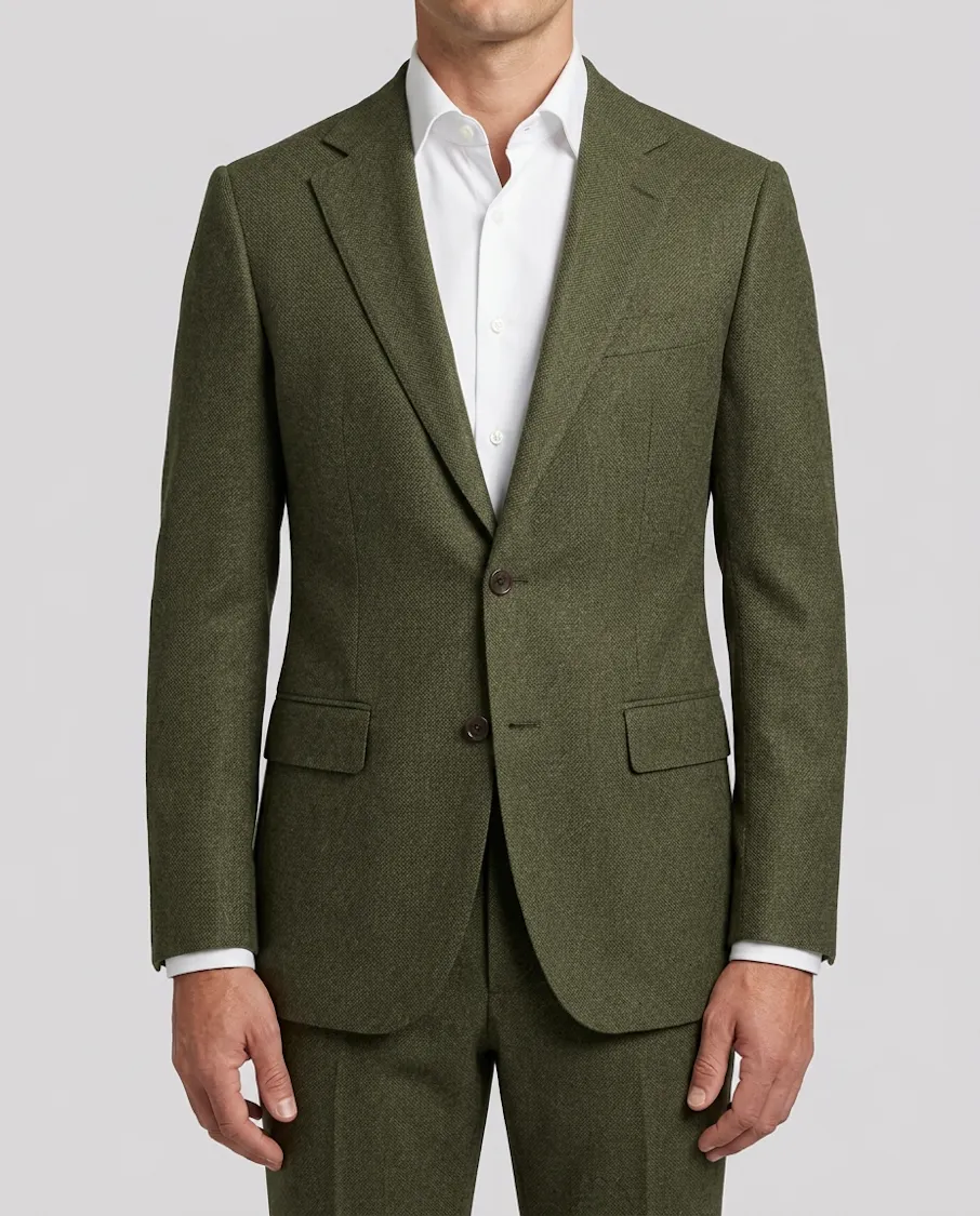 The Flinders Green Woven Wool Jacket