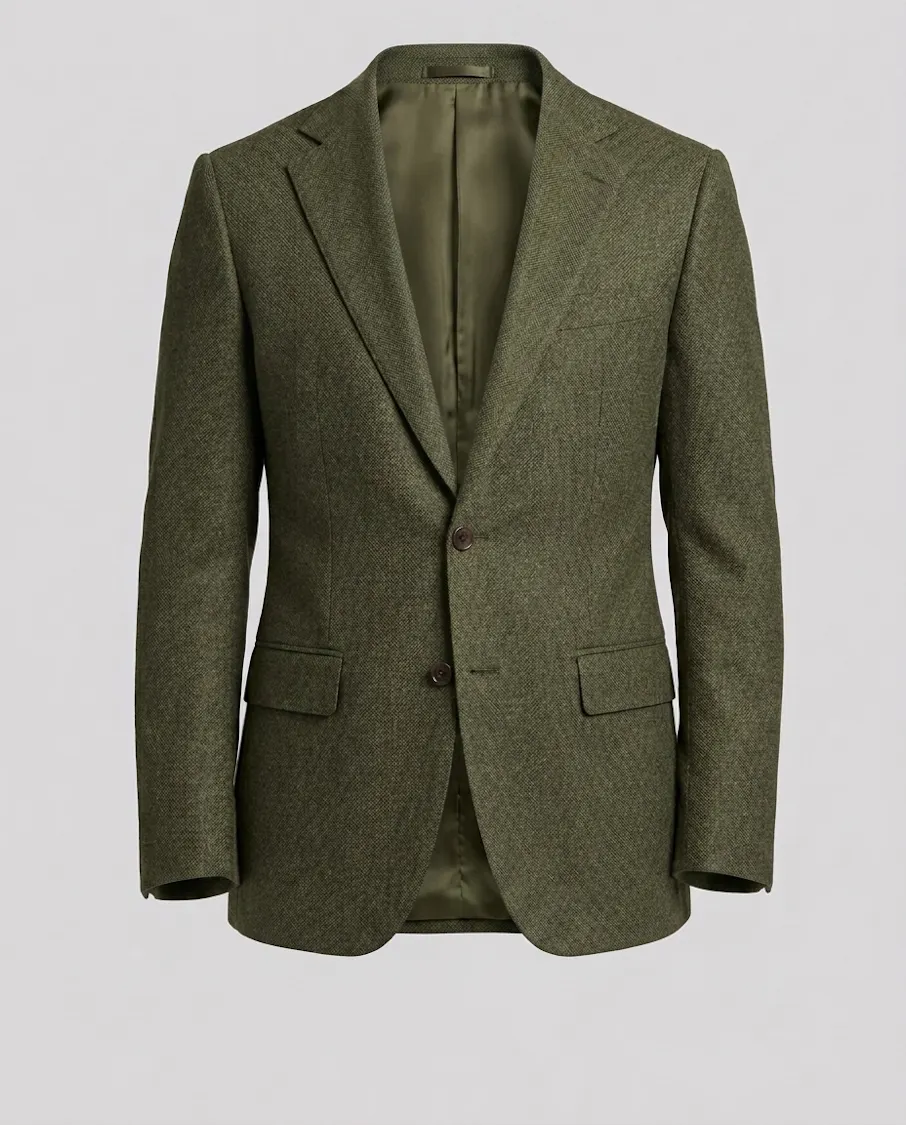 The Flinders Green Woven Wool Jacket