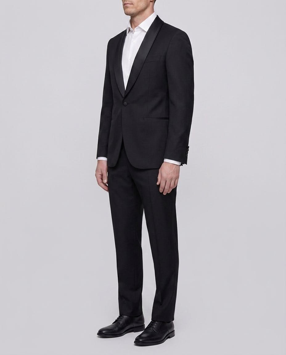 The Grechetto Black Tuxedo Suit — photo 3