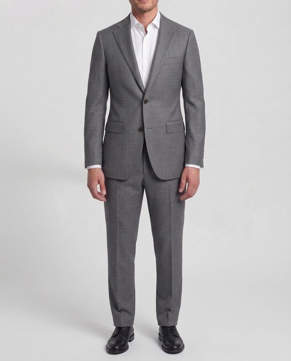 The Milan Reda Grey Textured Wool Jacket — photo 2