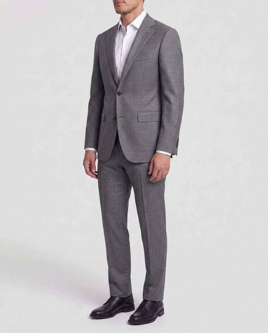 The Milan Reda Grey Textured Wool Jacket — photo 3