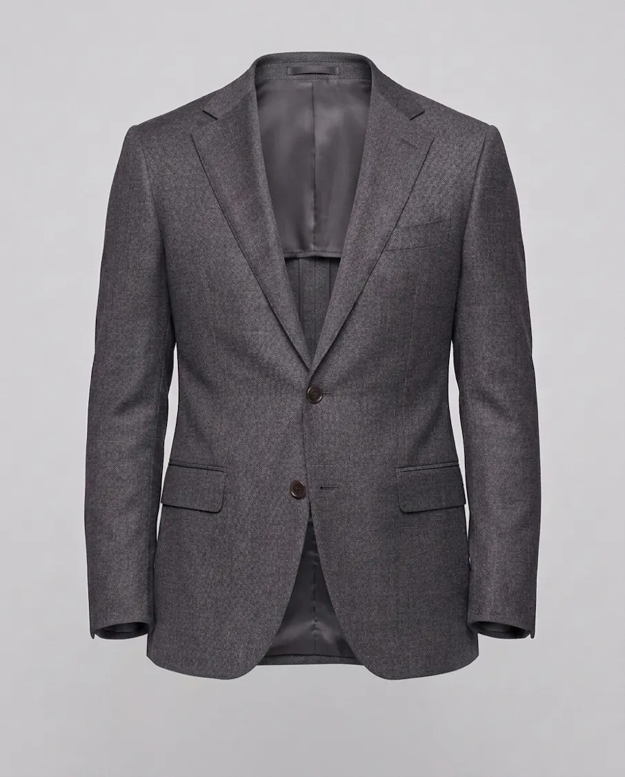 The Naples Reda Grey Textured Wool Suit