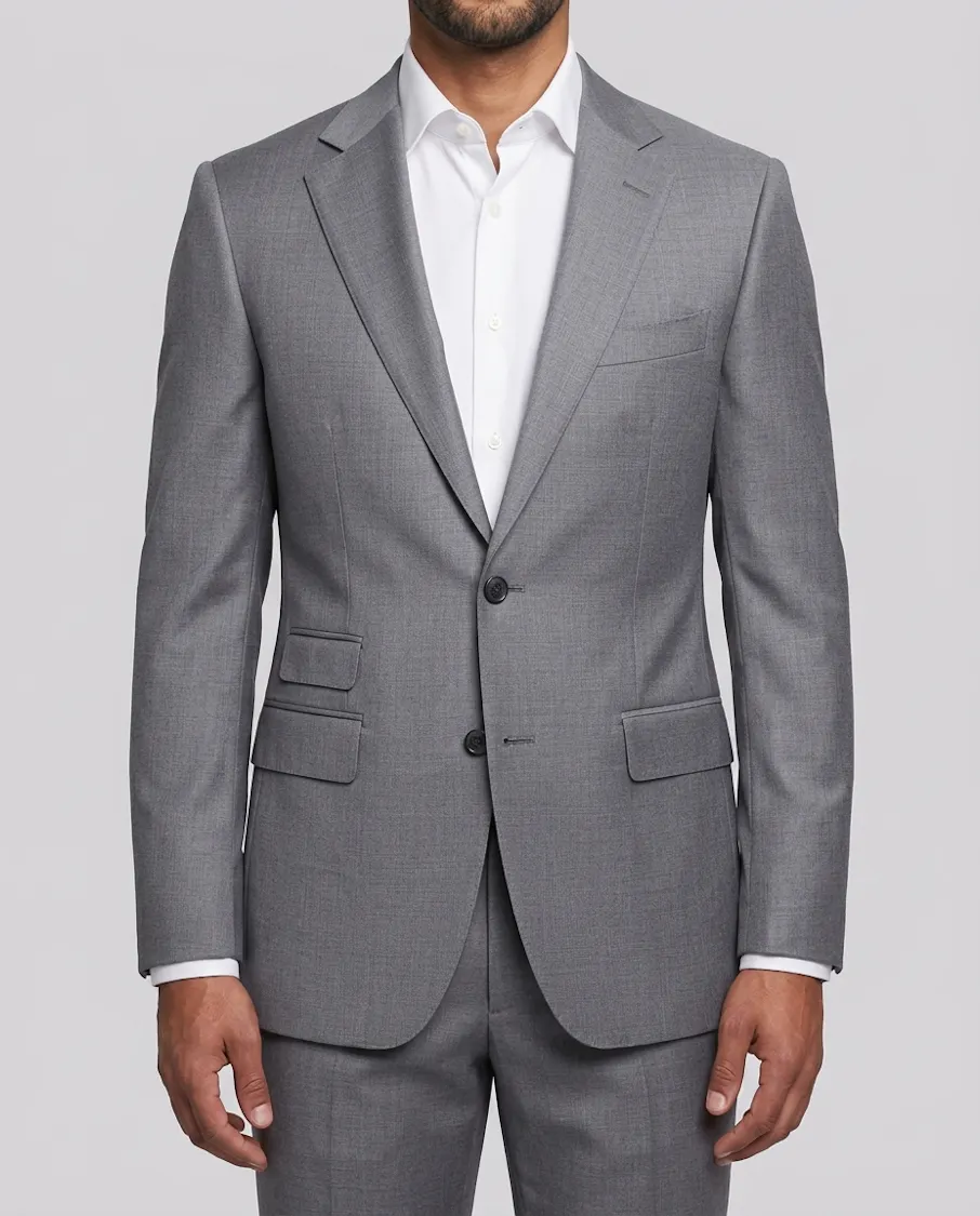 The Oldham Grey Plain Wedding Jacket
