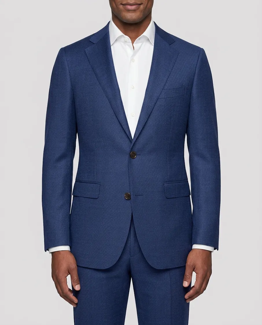 The Palermo Reda Navy Textured Wool Suit
