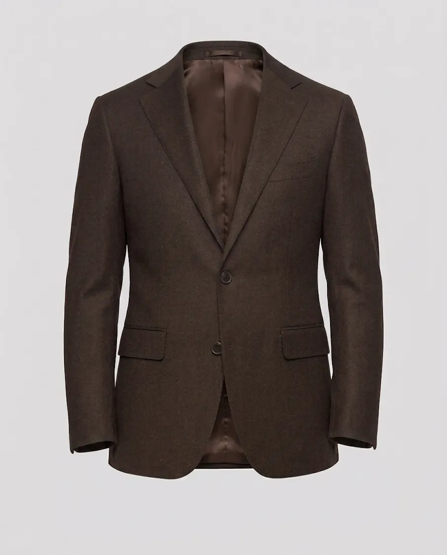 The Parma VBC Dark Brown Flannel Wool Suit