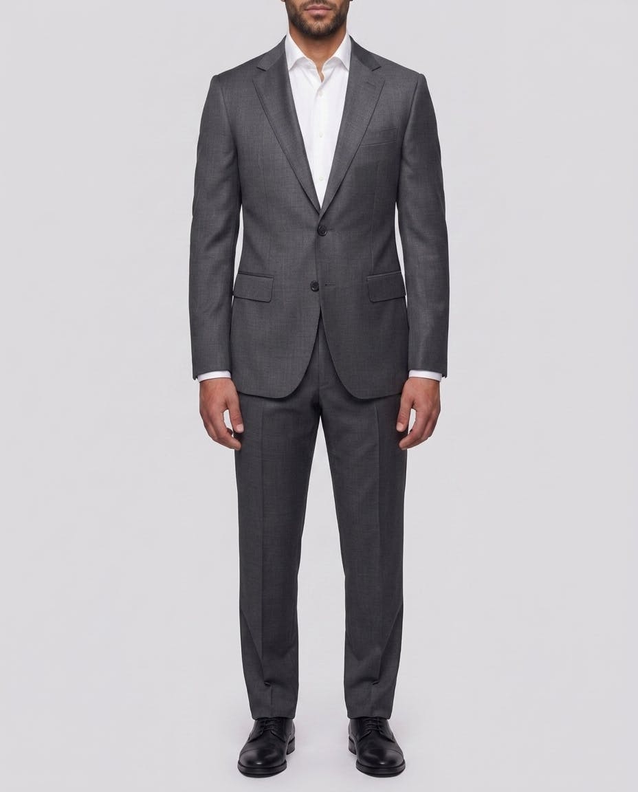 The Pershore Solid Mid Grey Formal Suit — photo 2
