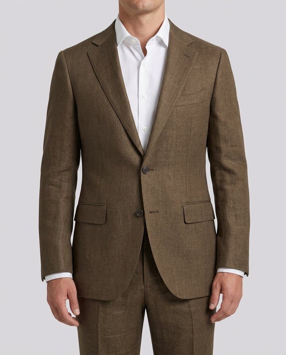 The Potenza Brown Linen Jacket — photo 1