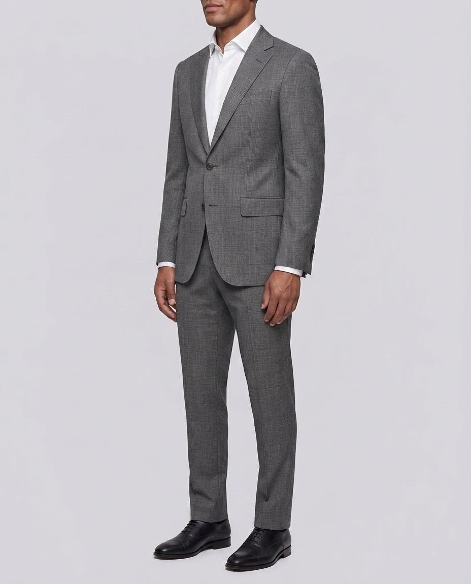 The Salerno VBC Grey Glen Plaid Wool Suit — photo 3