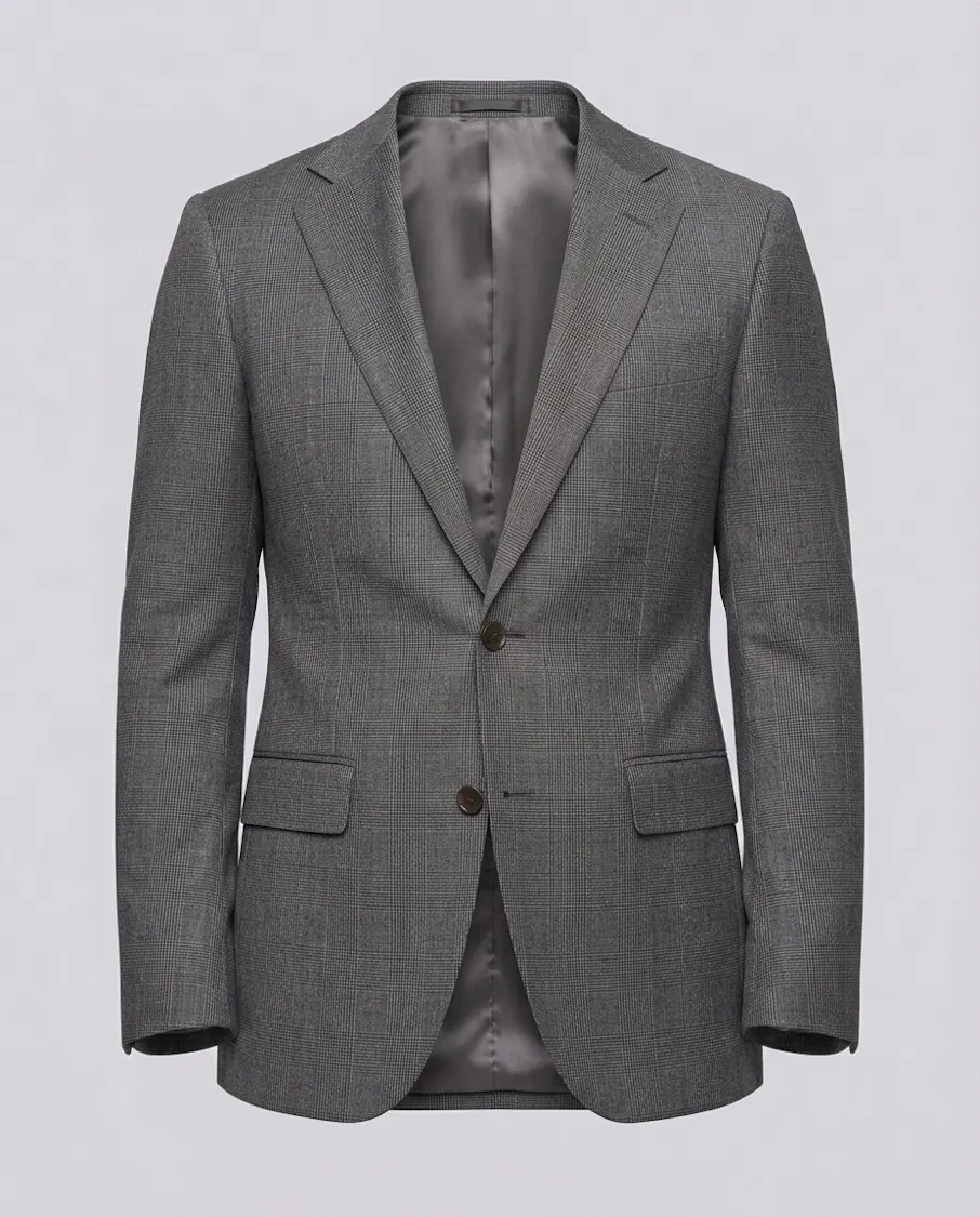 The Salerno VBC Grey Glen Plaid Wool Suit