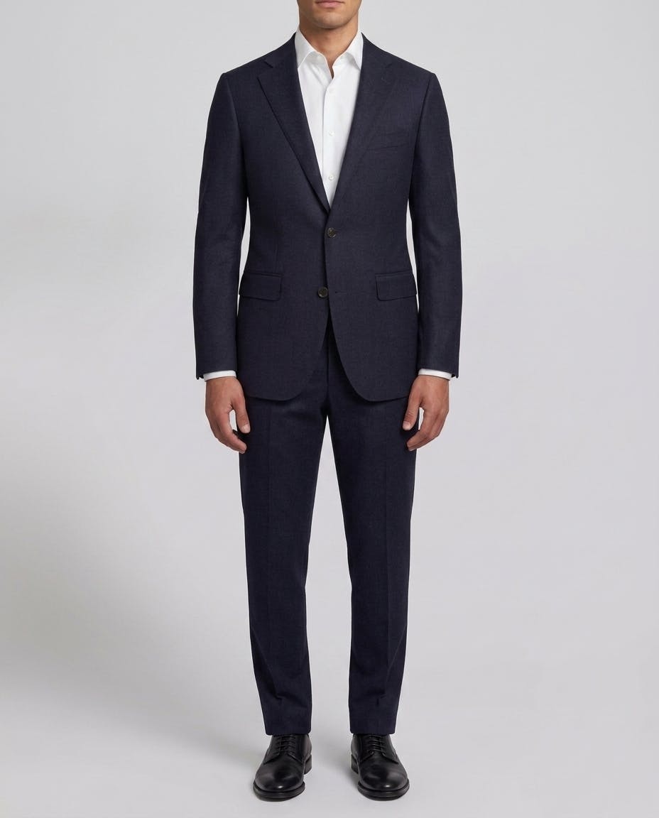 The Sorrento VBC Midnight Blue Flannel Wool Jacket — photo 2