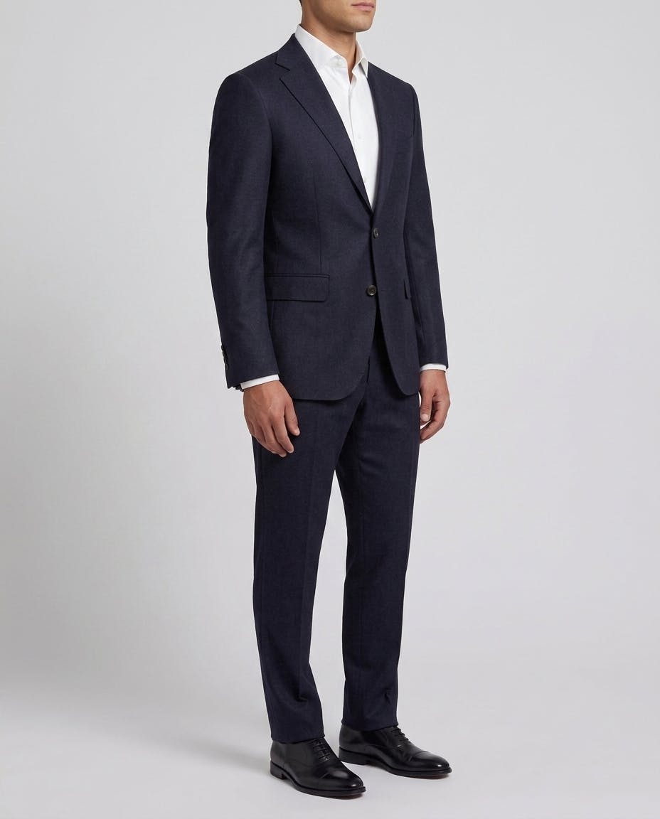The Sorrento VBC Midnight Blue Flannel Wool Jacket — photo 3