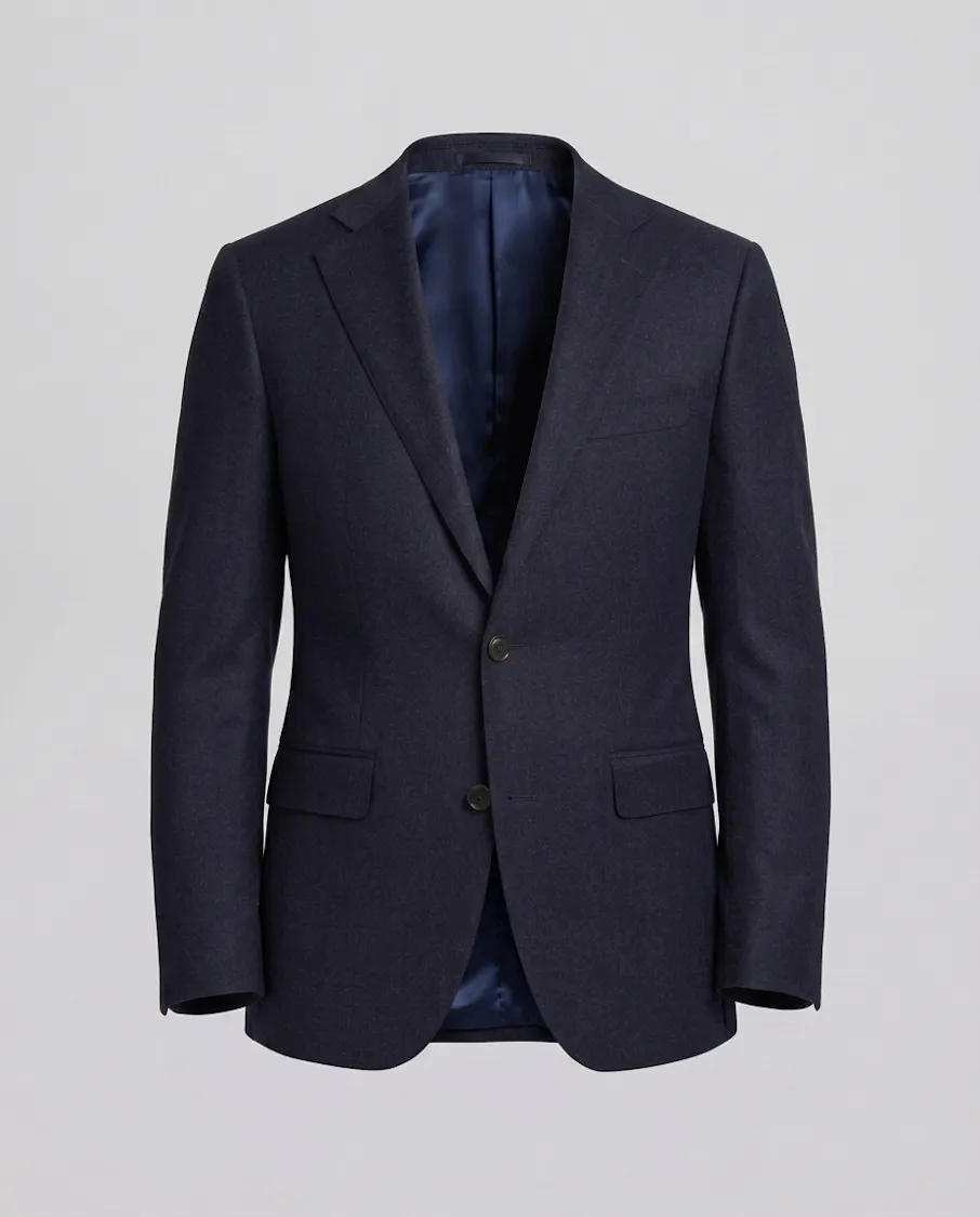 The Sorrento VBC Midnight Blue Flannel Wool Suit