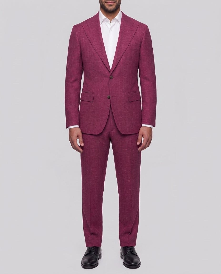 InStitchu Southbank Red Wool Linen Suit — photo 2