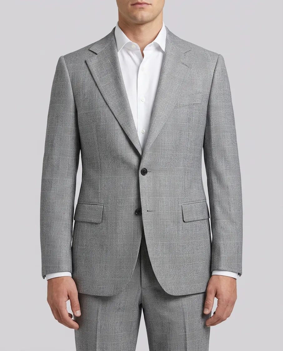 The Stafford Grey Glen Plaid Casual Jacket