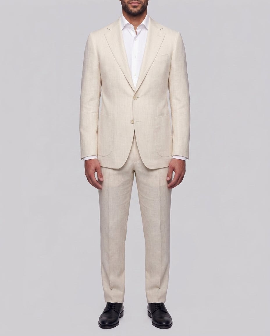 The Venuto Cream Silk-Linen Suit — photo 2