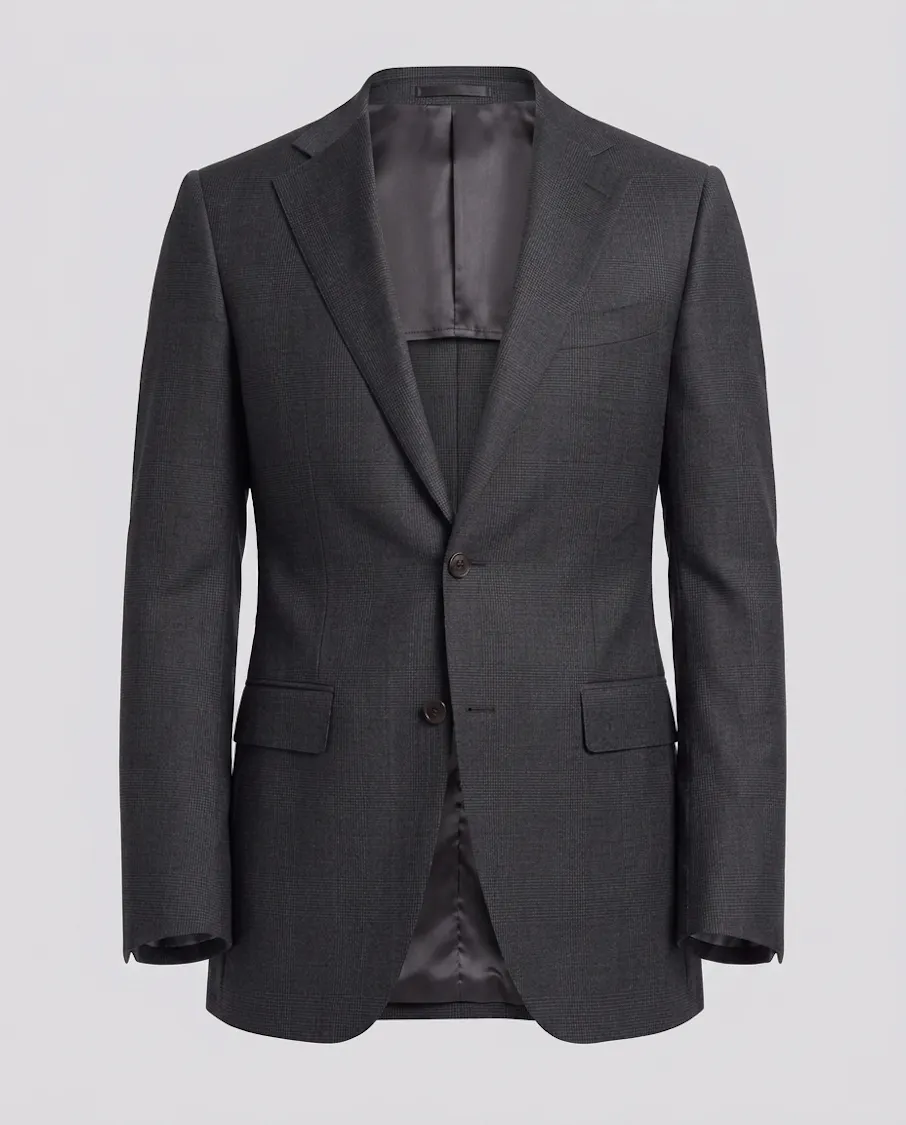 The Verona VBC Charcoal Glen Plaid Wool Suit