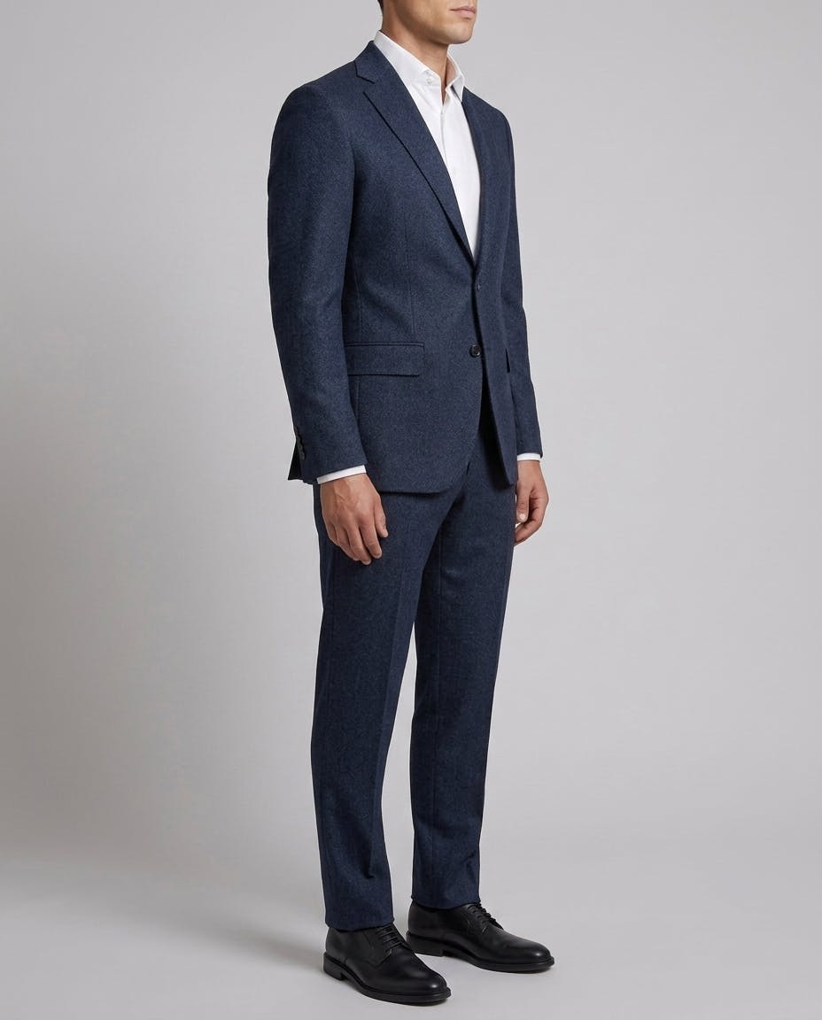 The Weymouth Blue Herringbone Flannel Suit — photo 3