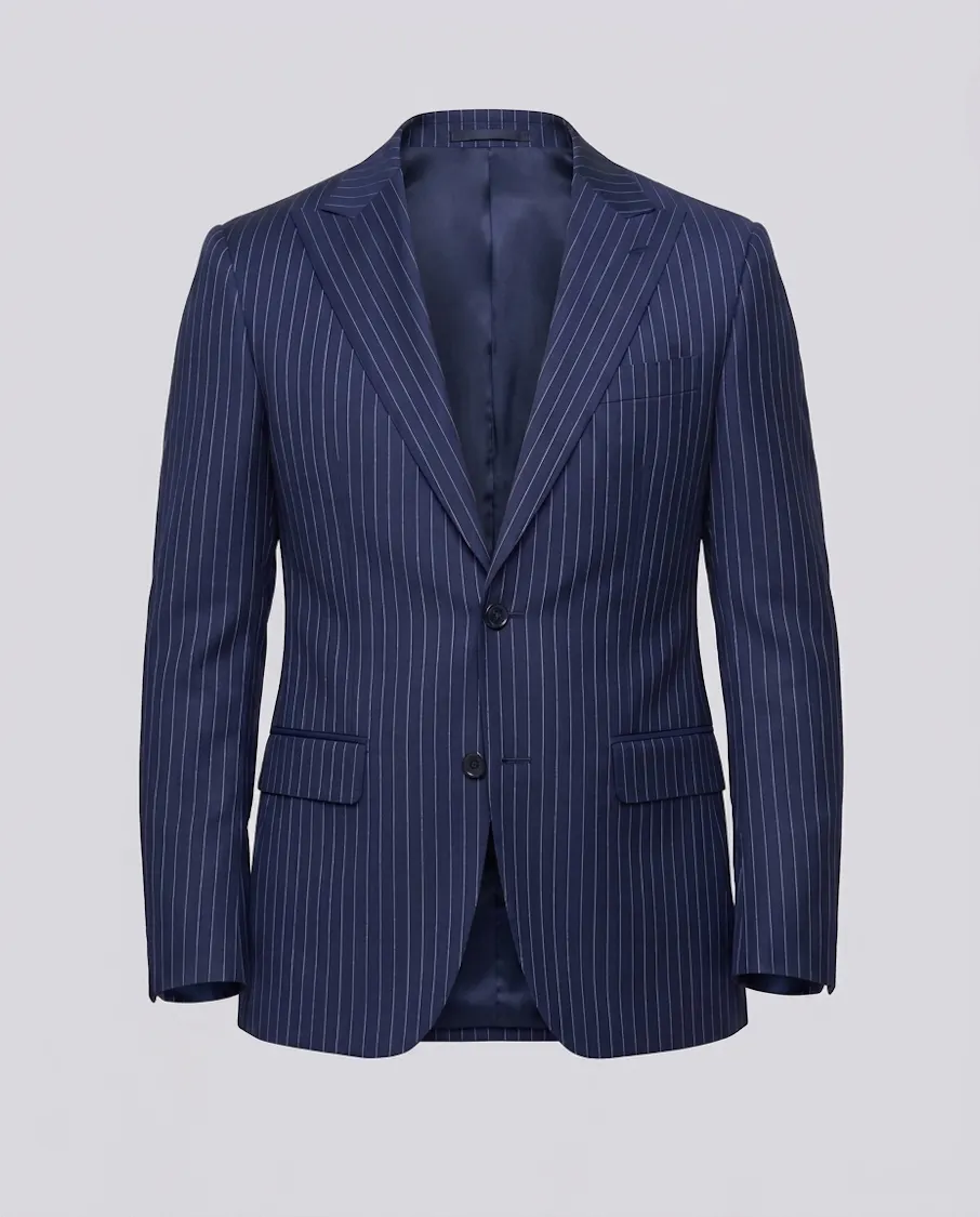 Tillington Navy Chalkstripe Wool Jacket