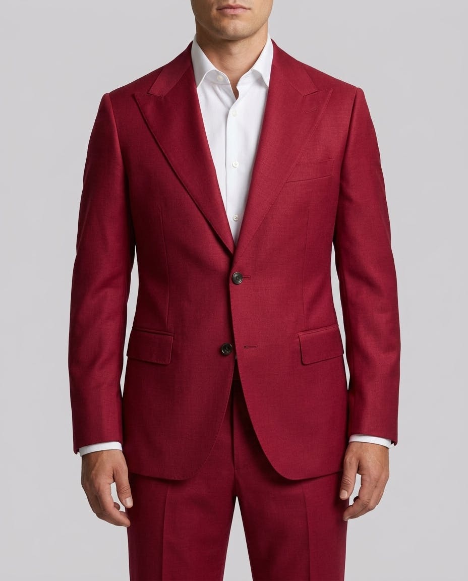 The Verdun Red Australian Merino Wool Jacket — photo 1