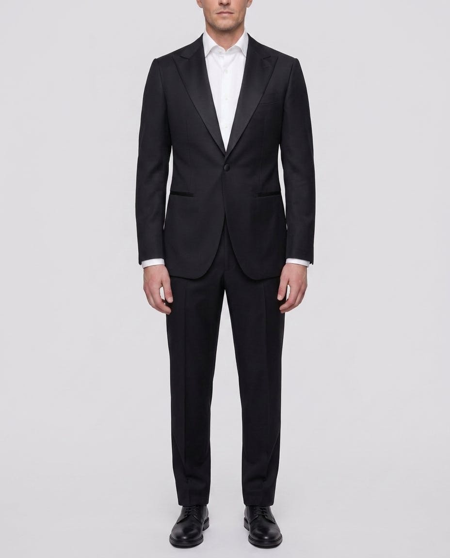 Vienna Black Wool Tuxedo Jacket — photo 2