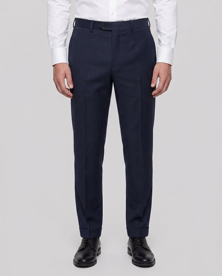 The Arles Navy Australian Merino Wool Trouser — photo 1