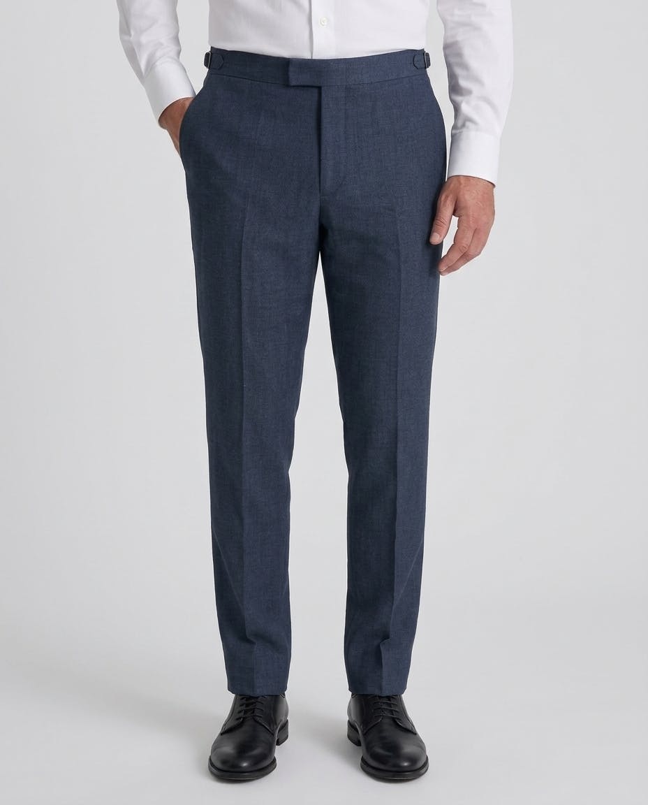 InStitchu Baker Navy Premium Linen Pant — photo 1