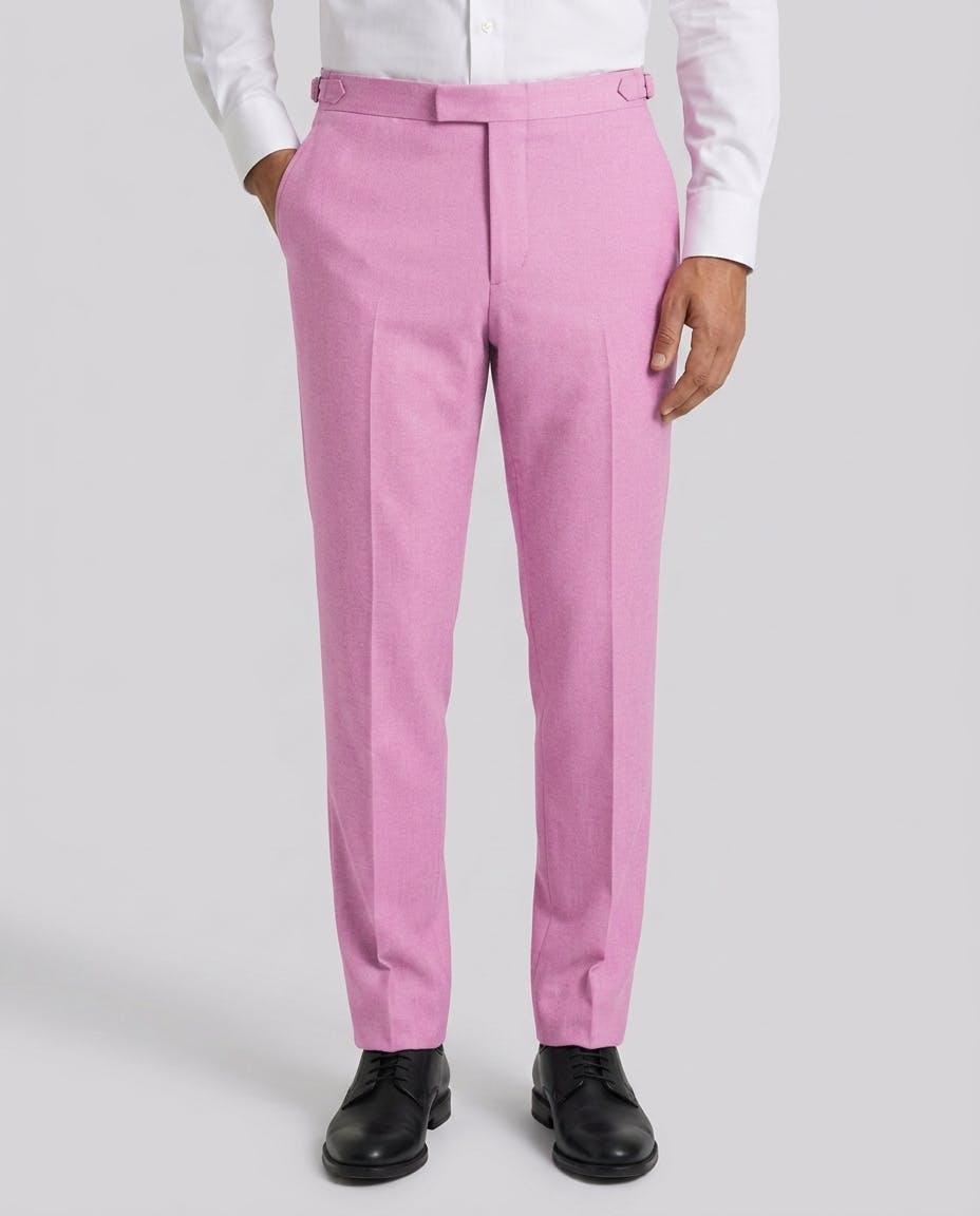 The Bayonne Pink Australian Merino Wool Trouser — photo 1