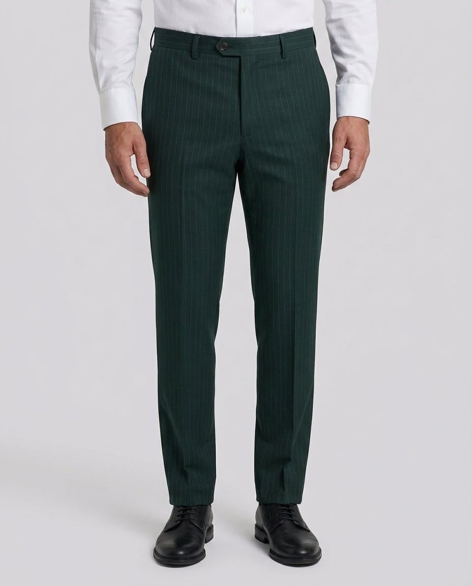 The Bordeaux Green Wool Blend Suit — photo 5