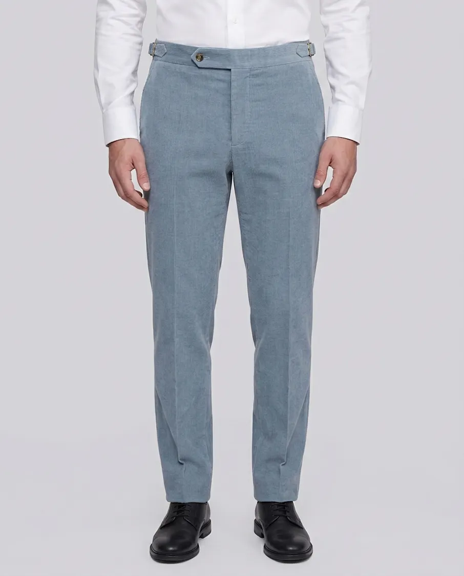 Calderwood Blue Cotton Corduroy Pants