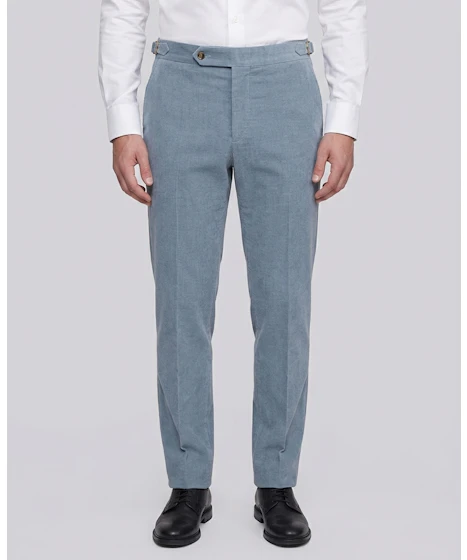 Calderwood Blue Cotton Corduroy Pants — photo 1