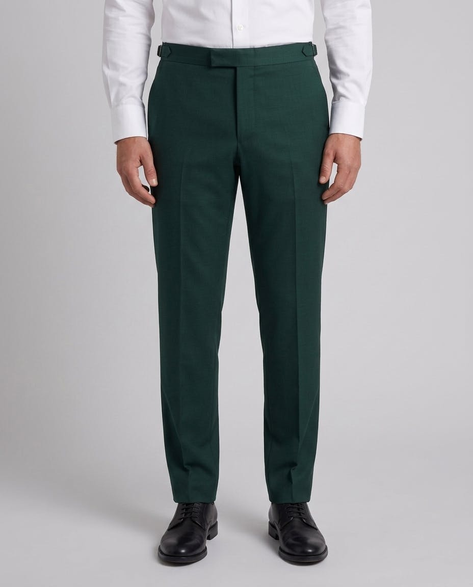 Carmine Green Wool Pants — photo 1