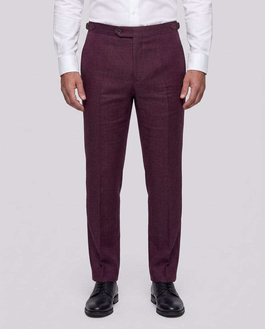 InStitchu Charing Maroon Premium Linen Pant — photo 1