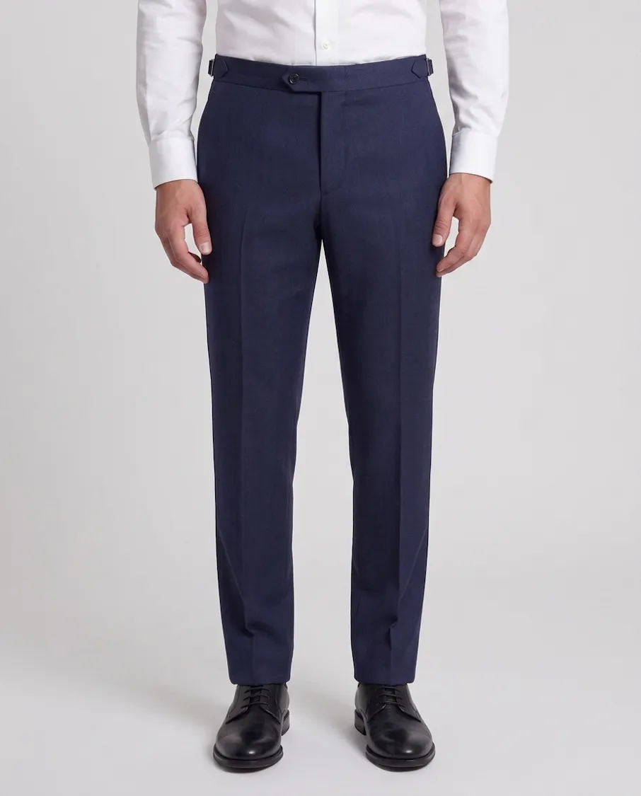 Kinfolk Navy Herringbone Wool Pants